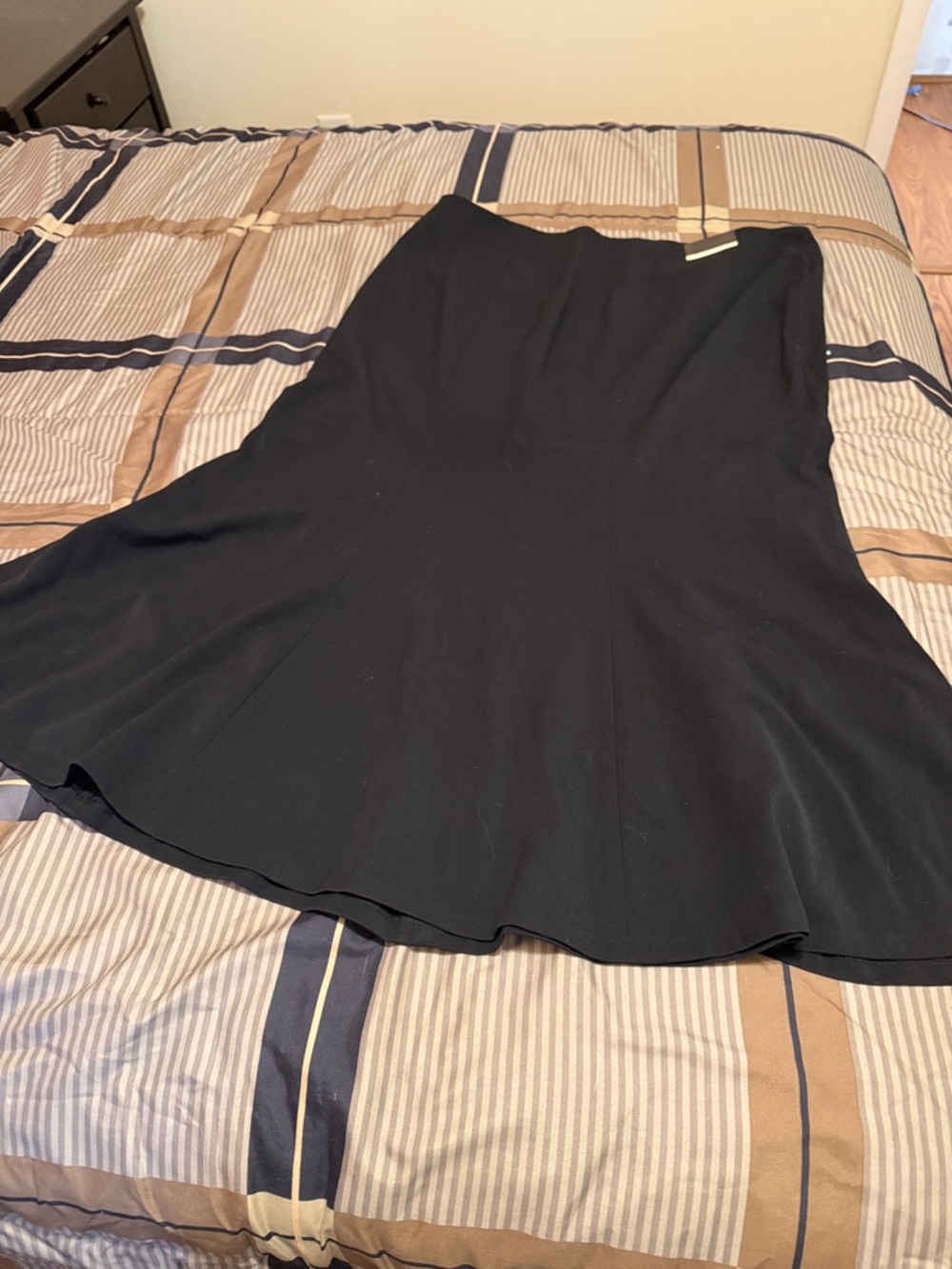 Women's Black A-Line Flared Skirt